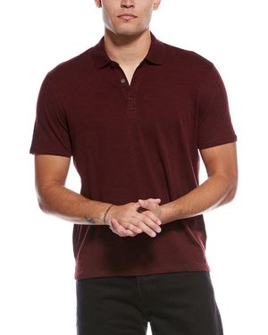 Vince Slub Polo Shirt - Red