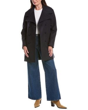 Officine Generale Officine Generale Helene Wool & Cashmere-Blend Coat - Blue