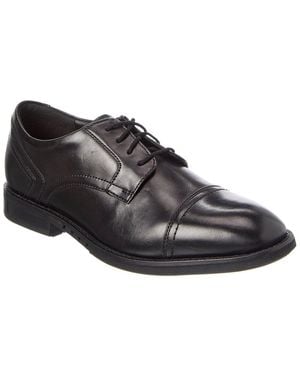 Clarks Un Hugh Cap Leather Oxford - Black