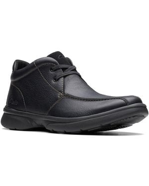 Clarks Bradley Up Leather Boot - Black