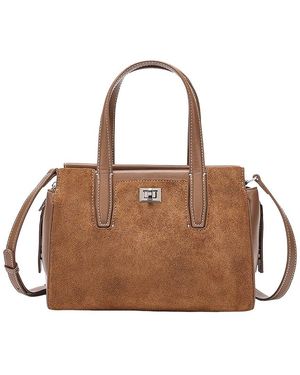 Adele Berto Leather Satchel - Brown