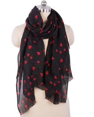 Saachi Hearts Wool Scarf - Black