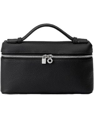 Adele Berto Leather Shoulder Bag - Black