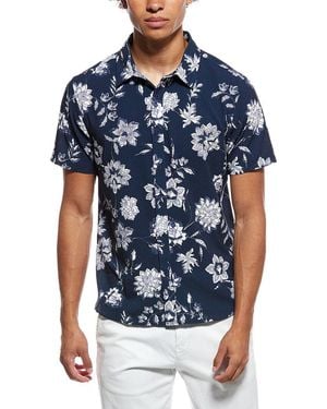 Vintage Summer Performance Perforated Shirt - Blue
