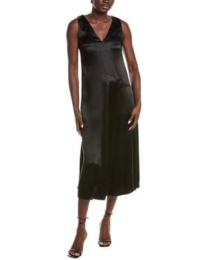 chinese dress ladies Mara Draped Vegan Leather Midi Dress