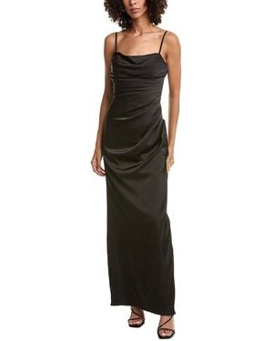 Liv Foster Draped Maxi Dress - Black