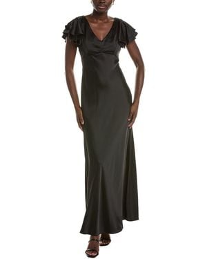 Maison Tara Short Sleeve Maxi Dress - Black