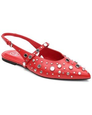 Ash Brenda Leather Ballet Flat - Red