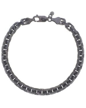 Italian Silver Fancy Chain Bracelet - Metallic