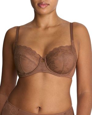 Natori Statement Lace Side Support Bra - Brown