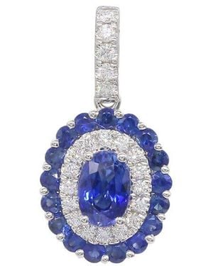 Gregg Ruth 14K 1.36 Ct. Tw. Diamond & Sapphire Pendant - Blue