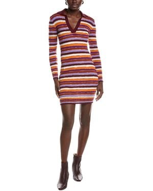 Missoni Striped Sweaterdress - Red