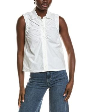 Rag & Bone Georgina Ruched Shirt - White
