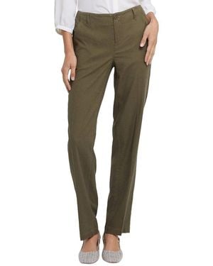 NYDJ Marilyn Bay Leaf Linen-blend Trouser Jean - Green