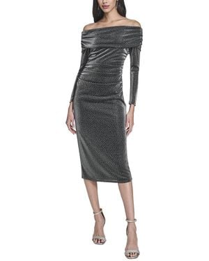Vince Camuto Long Sleeve Midi Dress - Multicolour