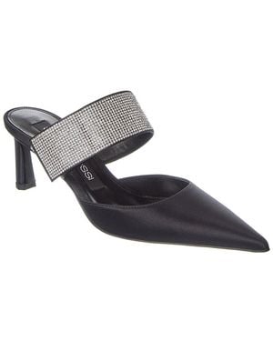 Sergio Rossi Paris Satin Mule - Grey