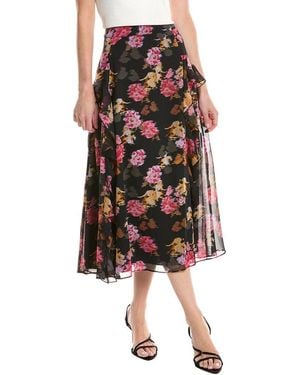 Ted Baker Waterfall Ruffle Midi Skirt - Black