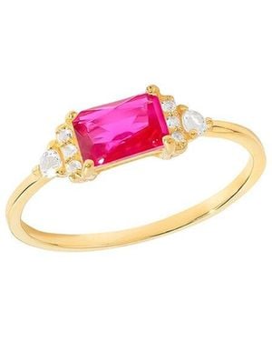 TIRAMISU 14K Over 0.75 Ct. Tw. Gemstone Solitaire Ring - Pink