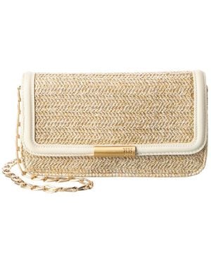 Reiss Lena Raffia Clutch - Natural