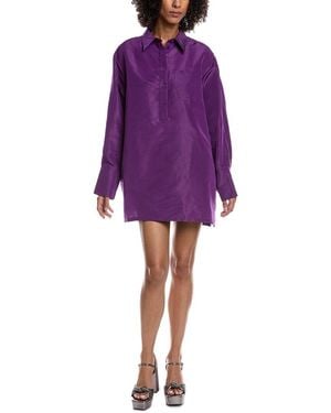 Valentino Silk Popover Top - Purple