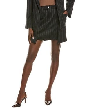 Kenneth Cole Pinstripe Mini Skirt - Black
