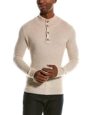 Magaschoni Henley Cashmere Pullover - Natural