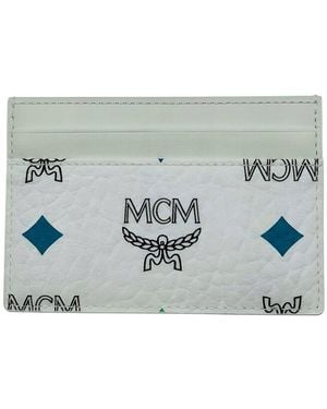 MCM Canvas Card Holder - Gray