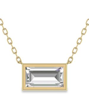 Lab Grown Diamonds 14k 0.25 Ct. Tw. Lab Grown Diamond Necklace - Metallic