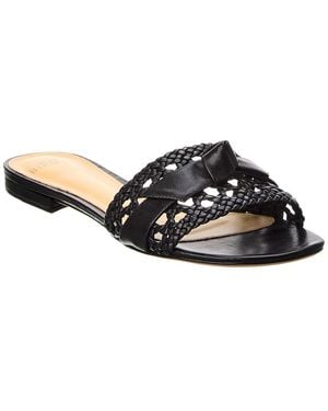 Alexandre Birman Clarita Basketry Leather Sandal - Black