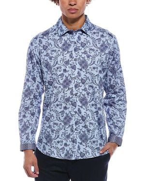 Robert Graham Farndon Classic Fit Woven Shirt - Blue