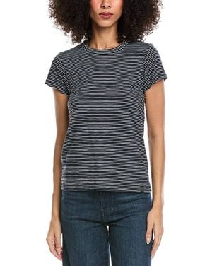 Rag & Bone The Slub Stripe T-Shirt - Blue