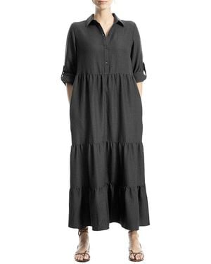 Max Studio Tiered Maxi Dress - Black