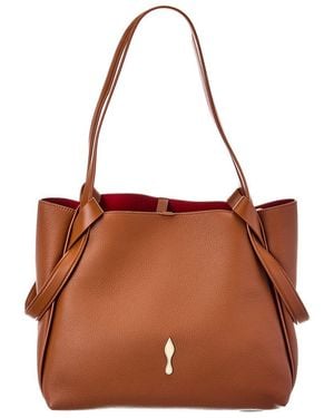 Christian Louboutin Bettina Small Leather Tote - Brown