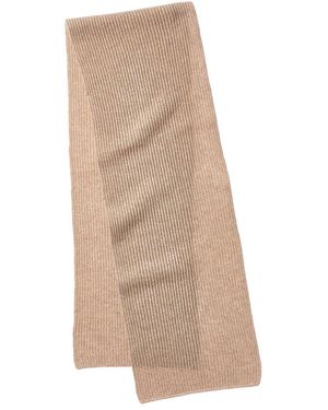NAADAM Collection Ribbed Wool & Cashmere-Blend Scarf - Natural