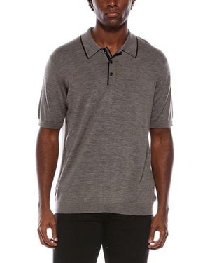 Rag & Bone Crawford Wool & Cashmere-Blend Polo Shirt - Grey