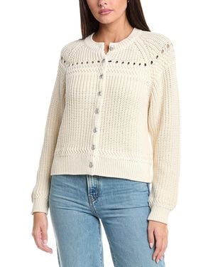 Rag & Bone Kathryn Wool-Trim Cardigan - White