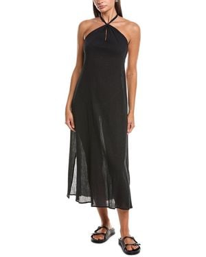 Natori Gauze Halter Dress - Black