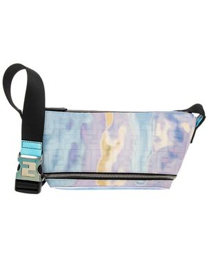 Fendi Tie-dye Ff Monogram Belt Bag - Blue