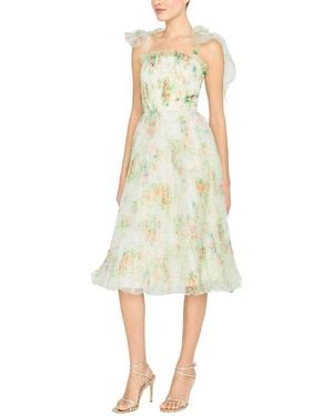 THEIA Betty Midi Dress - Yellow