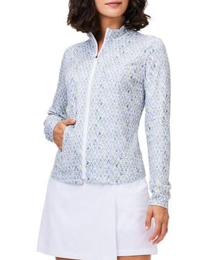 NIC+ZOE Nic+zoe Abstract Kaleidoscope Flow Fit Jacket - Blue