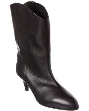 BY FAR Osage Leather Bootie - Black