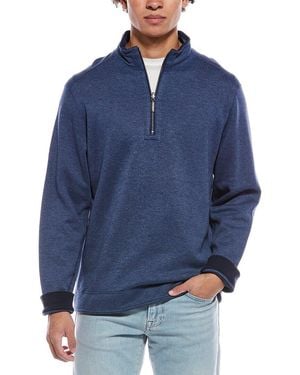 Tommy Bahama New Flip Coast 1/2-zip Mock Neck Pullover - Blue