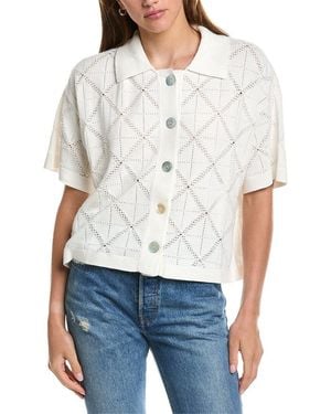 Electric and Rose Camp Shirt - White