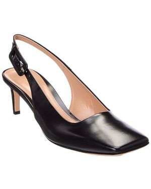 Gianvito Rossi Slingback Leather Pump - Black