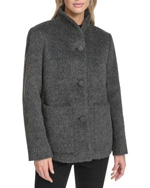 Andrew Marc Wool-Blend Piper Jacket - Grey