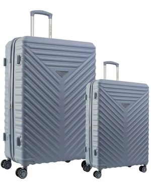 Max Studio The Auckland Abs 2pc Hard-sided Luggage Set - Blue