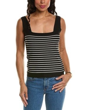 Tahari Square Neck Tank Jumper - Black