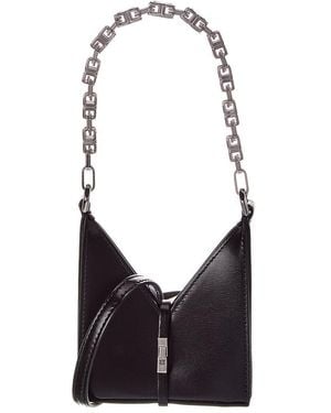 Givenchy Cut Out Micro Leather Hobo Bag - Black