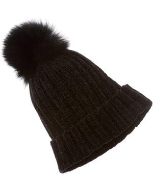 La Fiorentina Chenille Hat - Black
