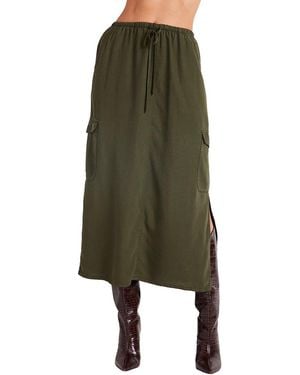 Bella Dahl Cargo Midi Skirt - Green